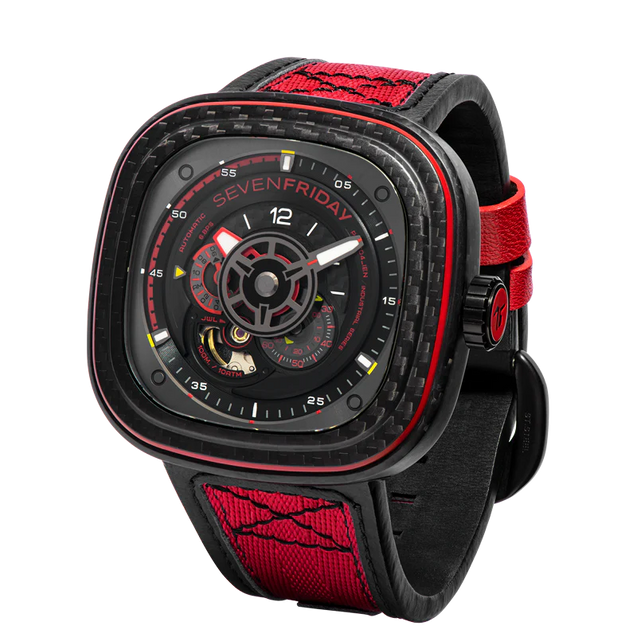 SEVENFRIDAY P3C/04 "RED CARBON" Watch