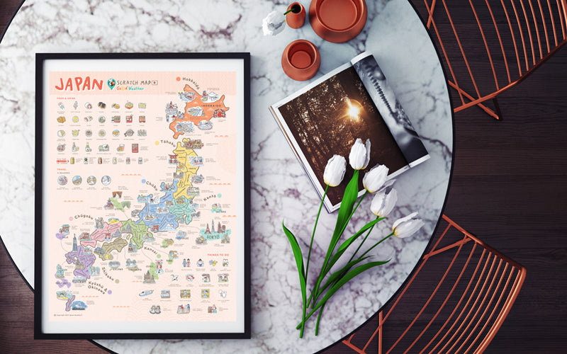GadgetiCloud Japan scratch travel map 日本刮刮地圖 刮刮樂 travel to japan scratch travel map