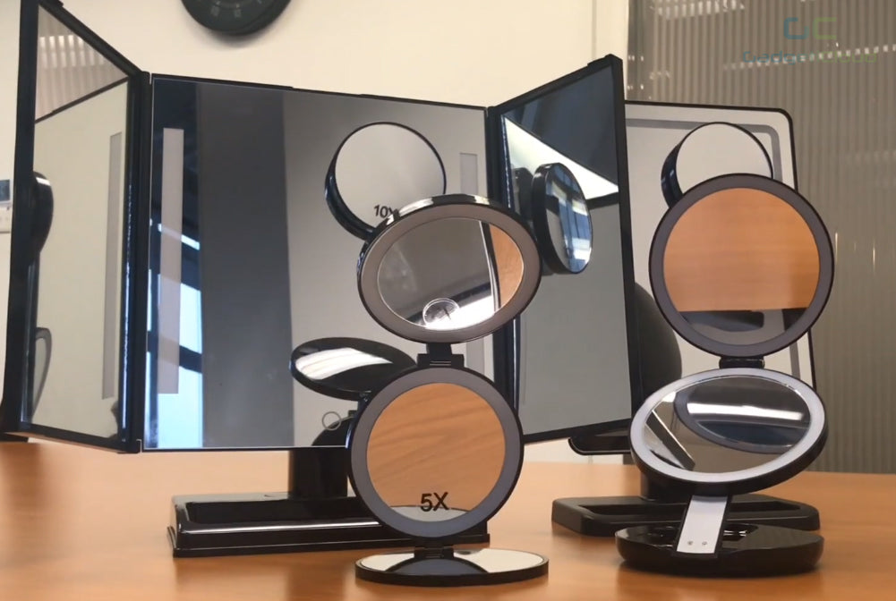 LED Lighted Makeup Mirrors Comparison - GadgetiCloud LED燈放大化妝鏡
