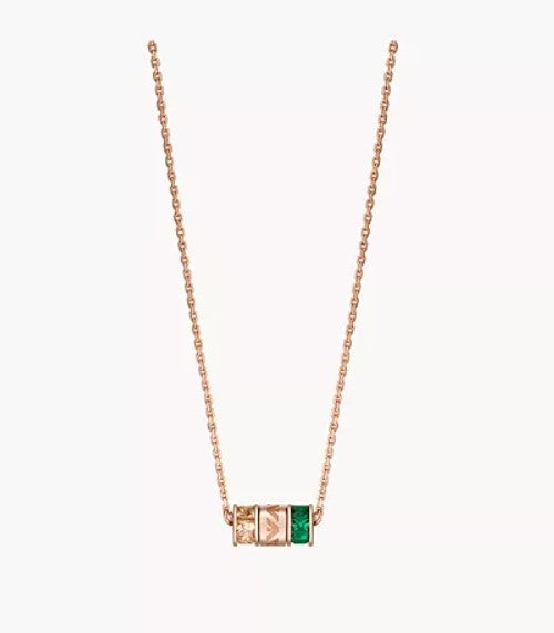 ArmaniEG3577221RoseGold-ToneSterlingSilverComponentsNecklace