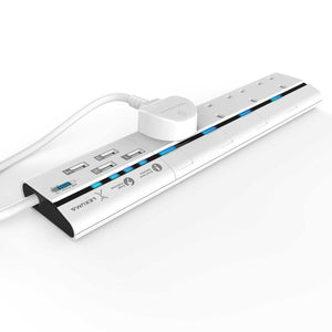 Lexuma XStrip – 4 Gang UK Surge Protector Power Strip with 4 USB Ports - GadgetiCloud