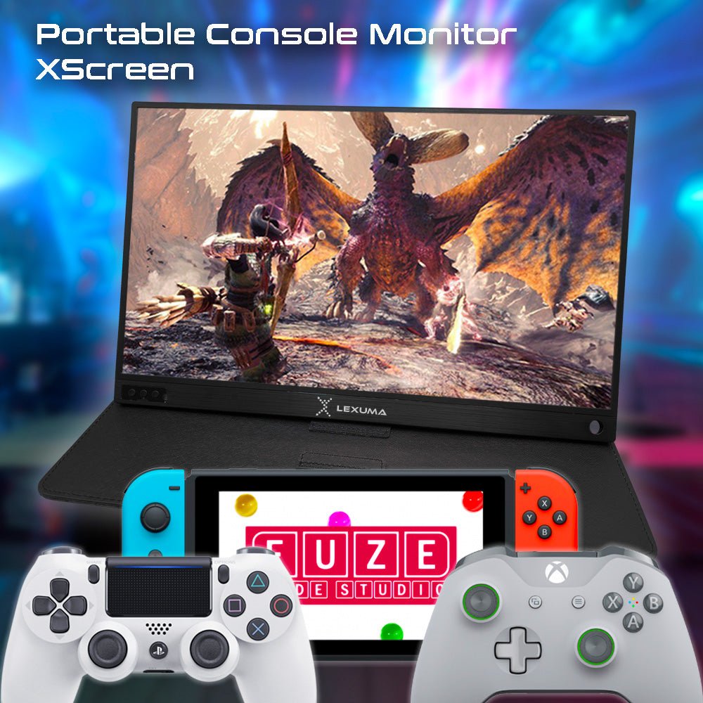 Lexuma Portable Monitor 15.6" Touch 1920x1080 XScreen IPS Ultra Slim Type-C HDMI 1080P Full HD USB Powered - GadgetiCloud