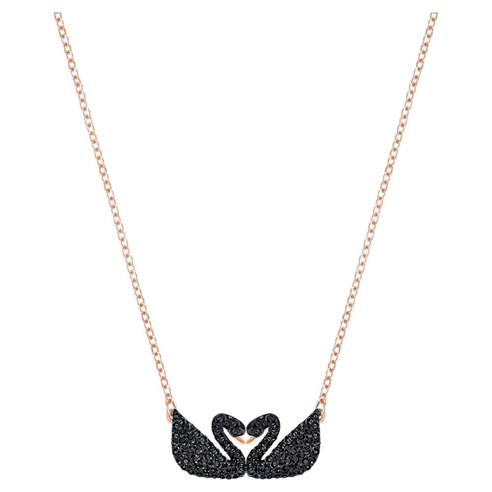 SWAROVSKI Black Iconic Swan necklace #5296468