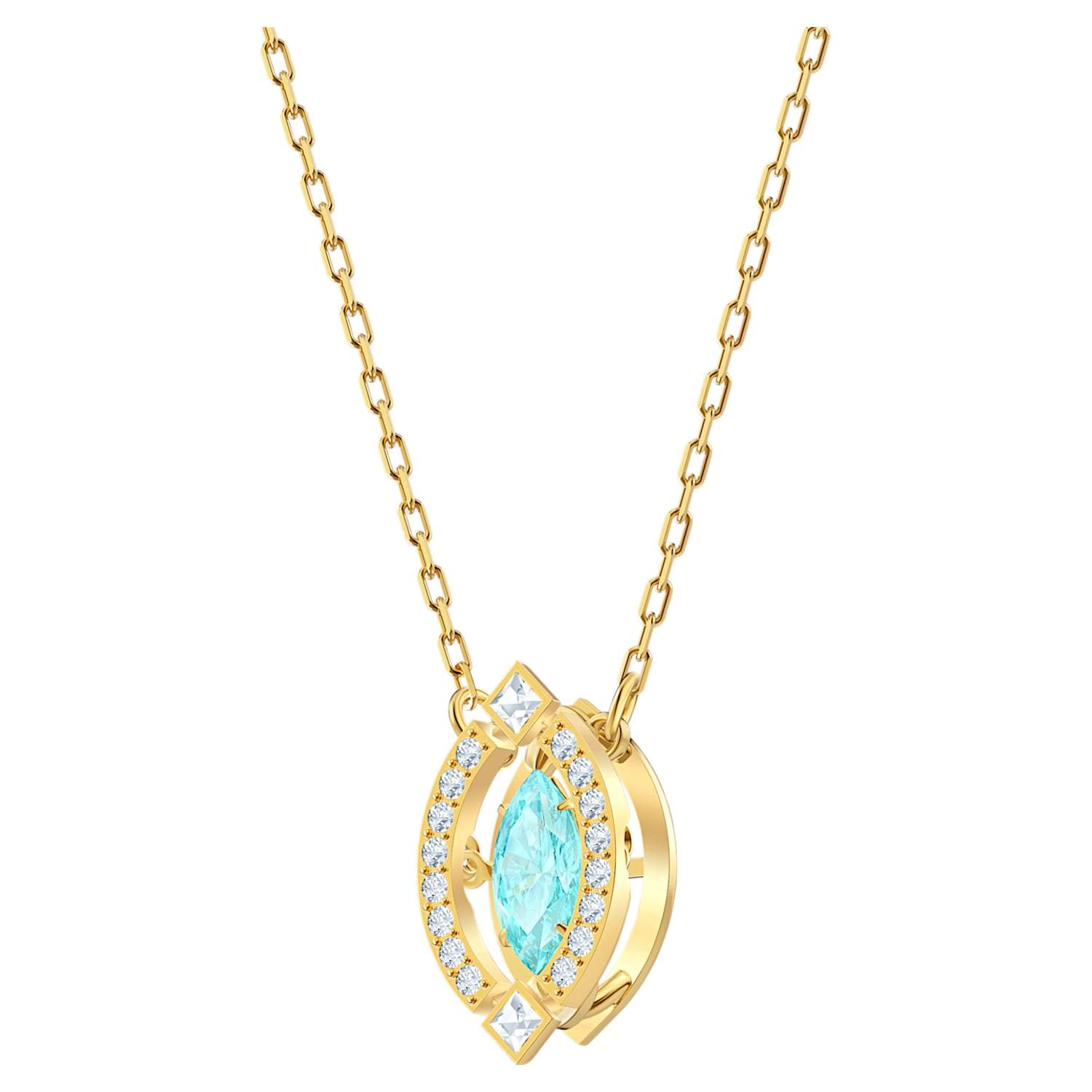 SWAROVSKI Sparkling Dance Necklace - Green & Gold-tone plated #5497474