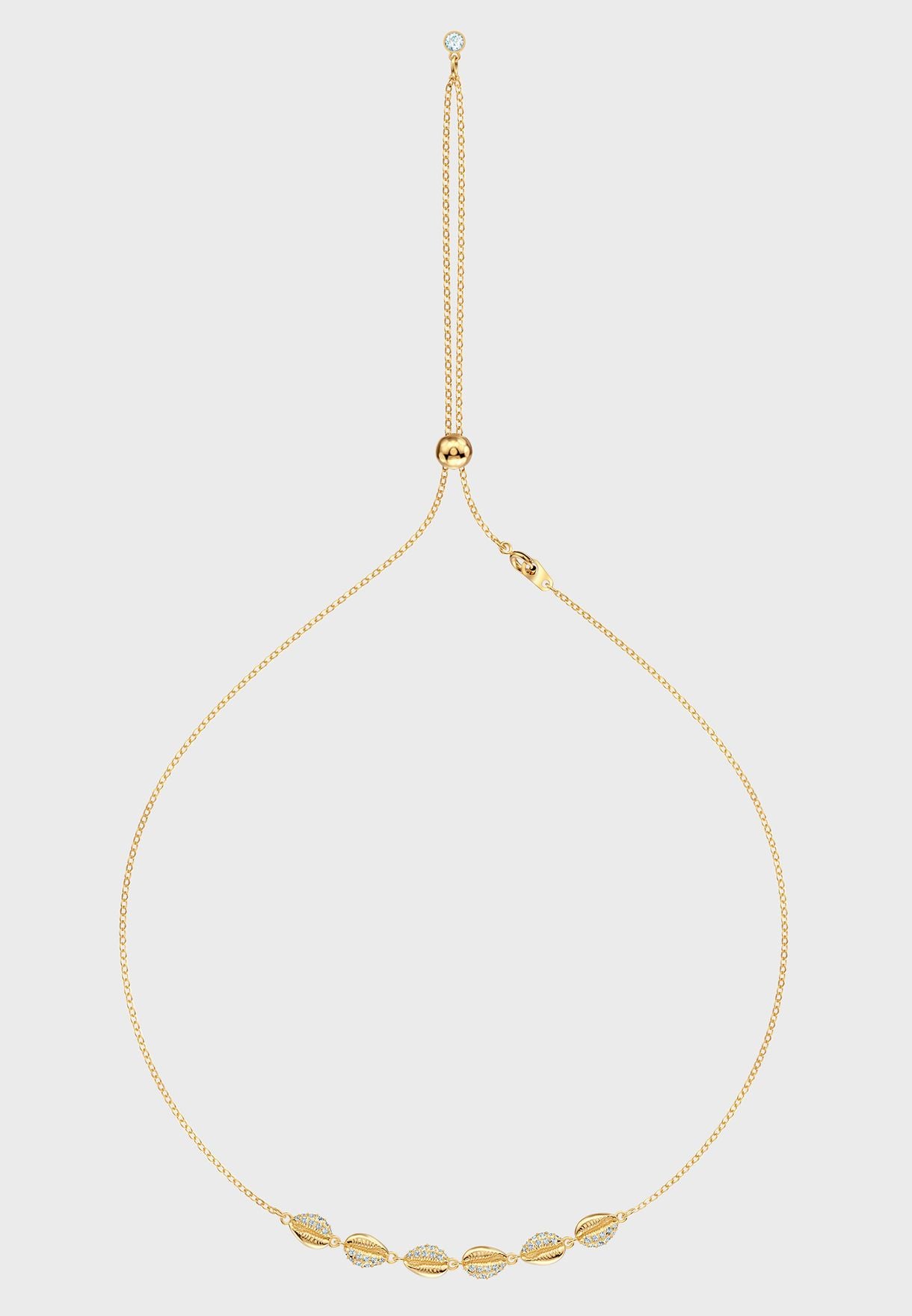 SWAROVSKI Shell Choker -White & Gold-tone plated #5512712