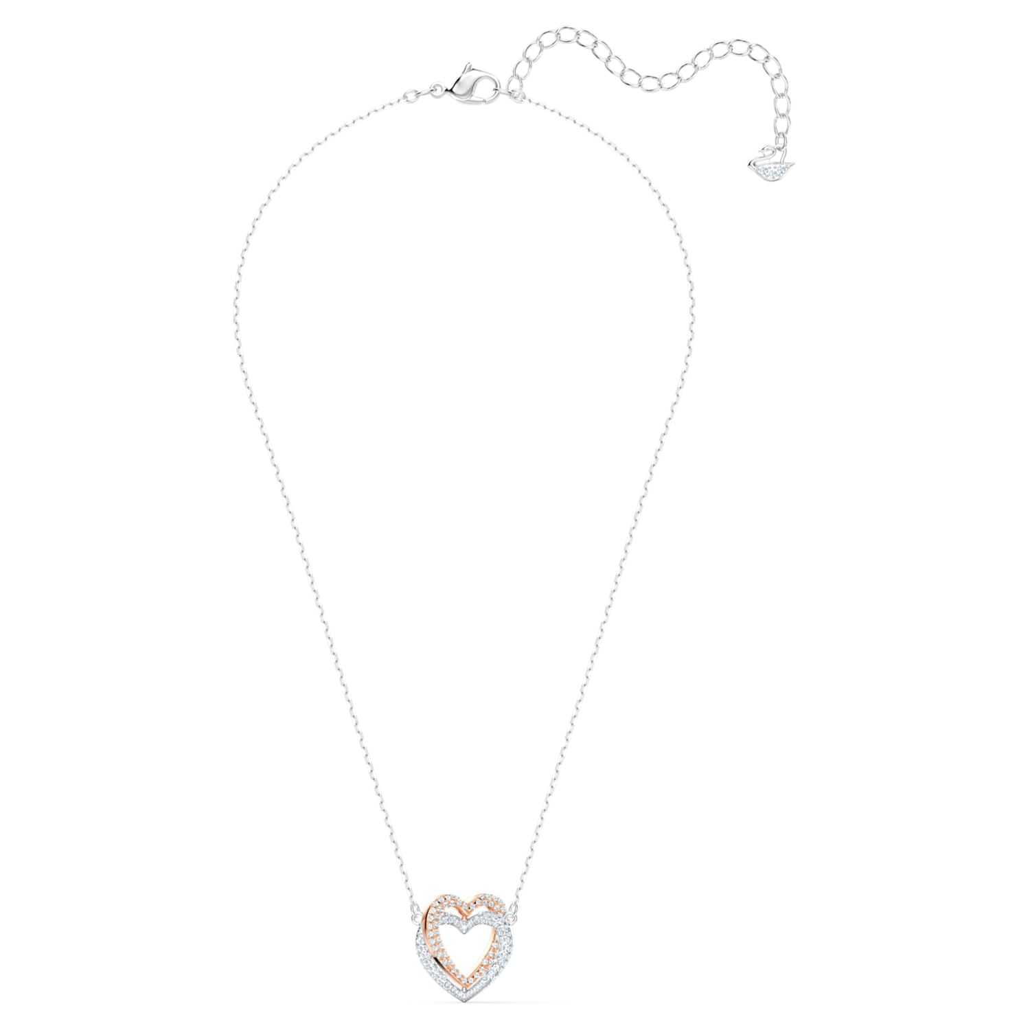 SWAROVSKI Infinity Entwined Heart Necklace - White #5518868