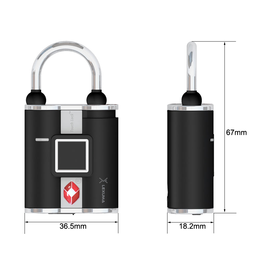 Lexuma XLock - TSA Fingerprint Padlock - GadgetiCloud