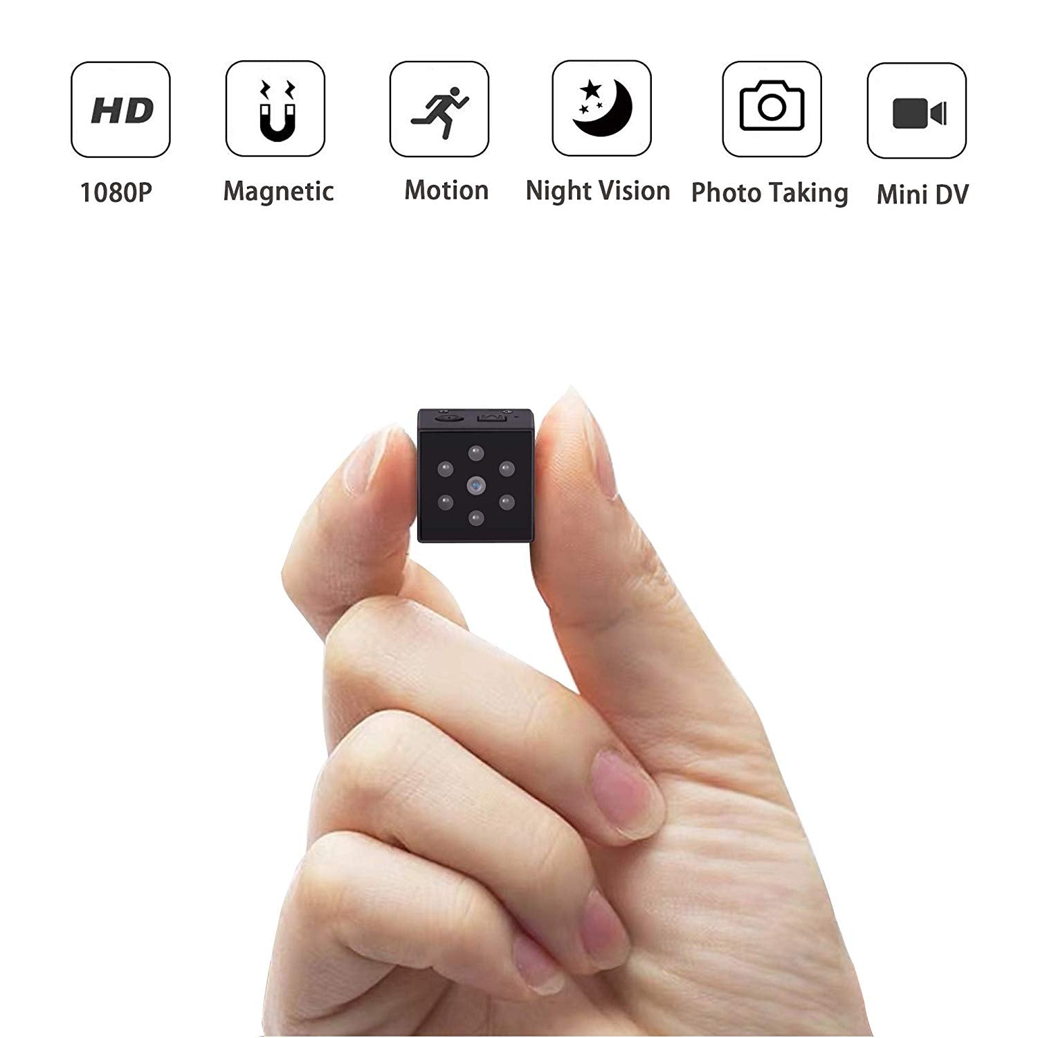 Thumb-Size Wireless Mini 1080P Night Vision Security Camera With 140° Wide-Angle Lens - GadgetiCloud