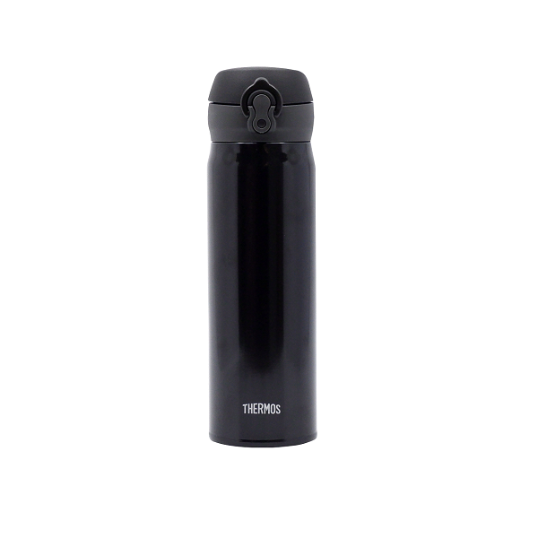 膳魔師Thermos JNL-504系列進口不鏽鋼便攜保溫水壺 - 五色可選（白/黑/粉/紅/藍）Products Thermos JNL-504 Stainless Steel Portable Insulated Water Bottle (Black) Front View