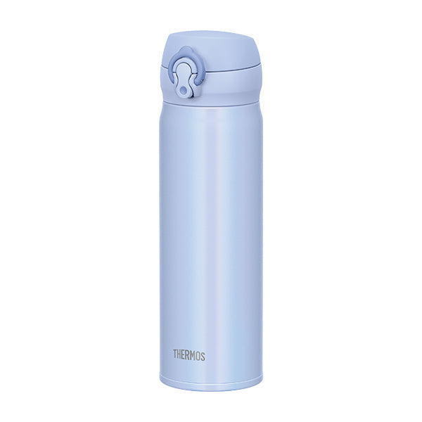 膳魔師Thermos JNL-504系列進口不鏽鋼便攜保溫水壺 - 五色可選（白/黑/粉/紅/藍）Products Thermos JNL-504 Stainless Steel Portable Insulated Water Bottle (Blue) Side View