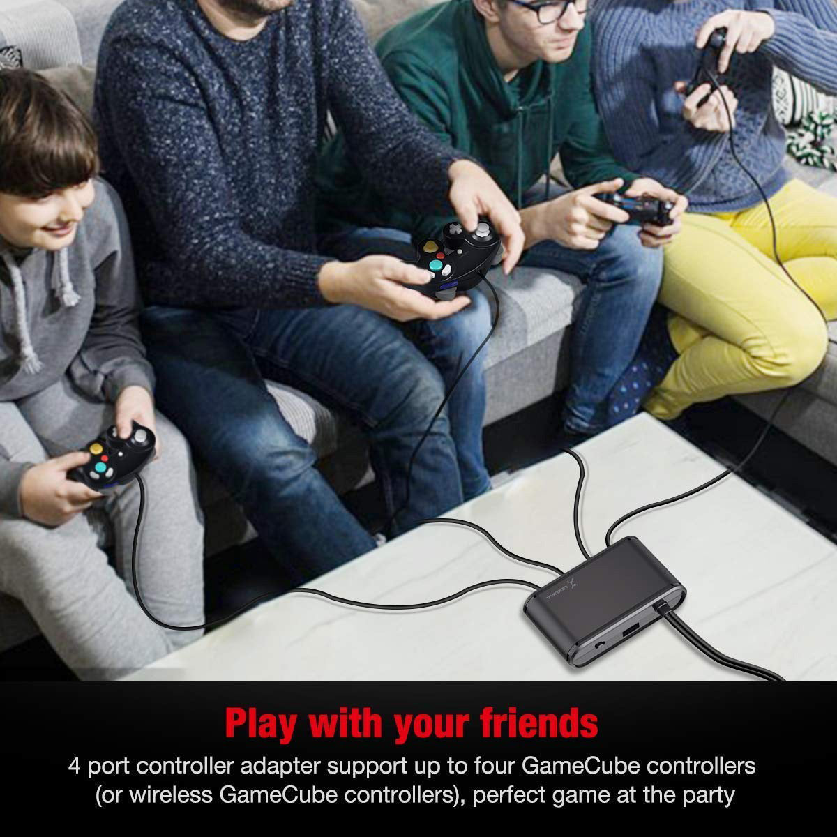 GameCube Controller Adapter for Wii U, Nintendo Switch and PC USB by Lexuma - GadgetiCloud